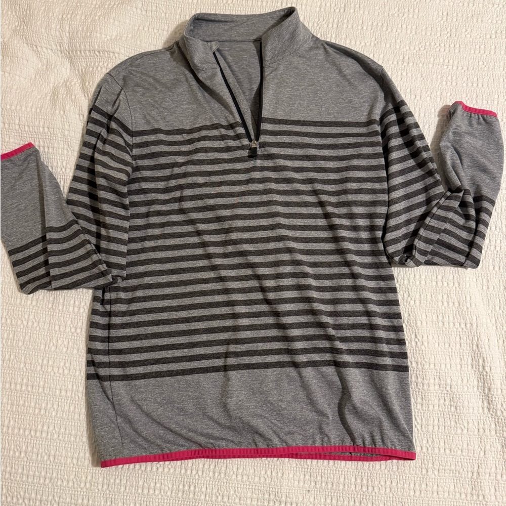 G/FORE Gray Quarter-Zip Pullover